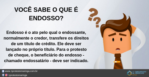 VocÃª sabe o que Ã© endosso?
